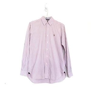 Vintage Ralph Lauren Striped Classic Fit Cotton Button Down Shirt
